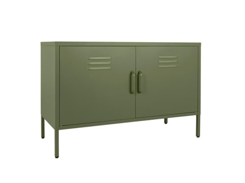 MaximaVida Metallspind Fernsehschrank Finn Olivgrün 100 x 40 x 64 cm - 1 Regal von MaximaVida