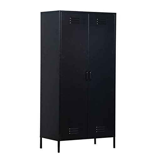 MaximaVida Metallspind Finn 90 x 50 x 185 cm – 4 Regale (Schwarz) von MaximaVida