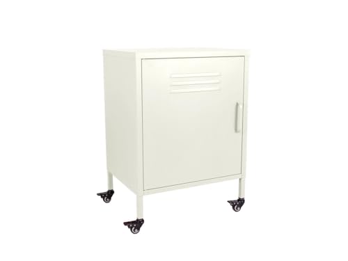 MaximaVida Metallspind Finn mit Rollen 52 x 40 x 67 cm Elfenbein von MaximaVida