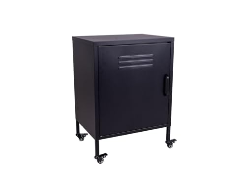 MaximaVida Metallspind Finn mit Rollen 52 x 40 x 67 cm schwarz von MaximaVida
