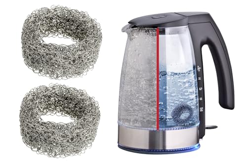 Kalkfänger Mod. Hexi Edelstahl Kalkschutz Wasserkocher Zubehör Entkalker Kalkfilter Energiesparen ohne Chemie 2er Set 4 x 2 cm Silber von Maximex