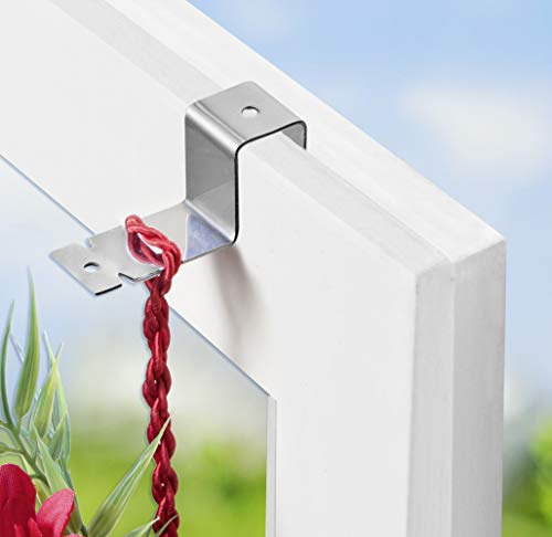Maximex Fensterhaken 2er Set, für Fensterrahmen bis 1,8 cm geeignet, einfache Dekoration von Fenstern und Türen, kein ankleben nötig von Maximex