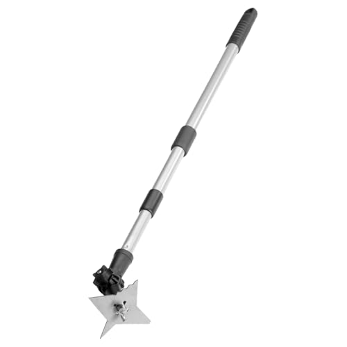 Maximex 4-Zack Fugenkratzer mit Teleskopstiel für Garten, Hof und Einfahrt Silber matt von Maximex