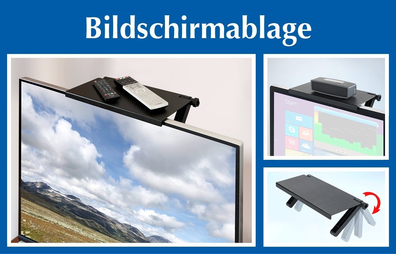 Maximex Ablagetisch Bildschirm Ablage Maße BxHxT: 33x2,5x16 cm. (1-St) von Maximex