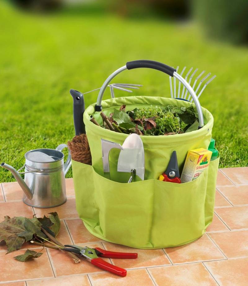 Maximex Allzweckkorb Maximex Garten Caddy XL grün - Faltbarer Gartenkorb mit gepolsterte von Maximex