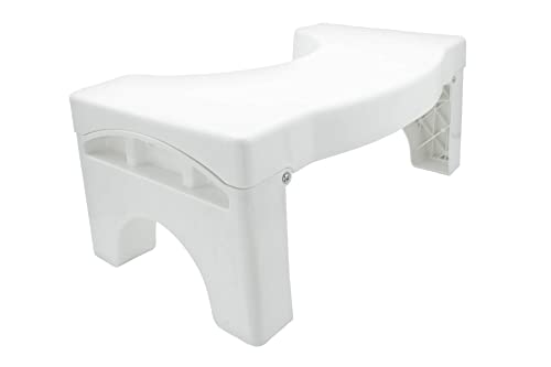 Maximex Faltbarer Toiletten-Fußhocker, rutschsicheres WC Trittschemel mit Belastbarkeit bis 100 kg, Faltbarer Toilettenhocker zur Erleichterung bei Darm Beschwerden, für herkömmliche Sitztoiletten von Maximex