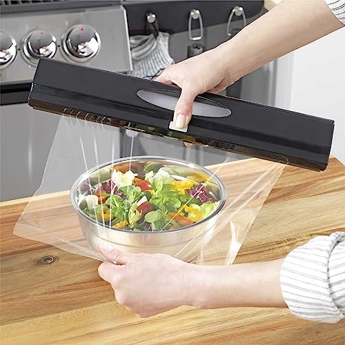 Maximex Folienschneider PERFECT CUTTER, kinderleichter Folienspender für sauber abgetrennte Folie per Knopfdruck, praktischer Folienabroller mit Sichtfenster, für Alu- & Frischhaltefolie, Schwarz Maximex Folienschneider PERFECT CUTTER, kinderleichter Folienspender für sauber abgetrennte Folie per Knopfdruck, praktischer Folienabroller mit Sichtfenster, für Alu- & Frischhaltefolie, Schwarz von Maximex
