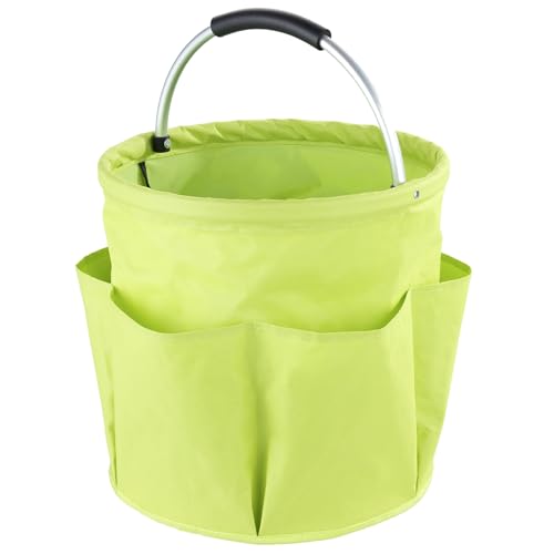 Maximex Garten Caddy XL grün - Faltbarer Gartenkorb mit gepolstertem Komfort-Griff, Polyester, 35 x 35 x 35 cm, Grün von Maximex