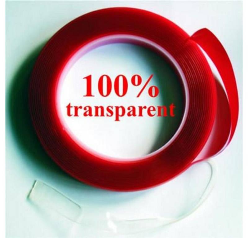 Maximex Klebeband Power Tape Transparentes Doppelseitiges Klebeband Länge 3 Meter (1-St) selbstklebend von Maximex