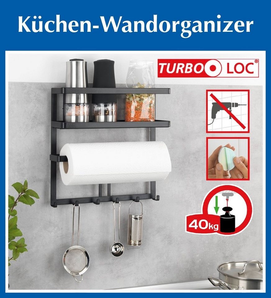 Maximex Küchenregal Turbo Loc Küchen Wandorganizer Maße ca.: B: 30 cm x H: 33 cm x T: 9 cm von Maximex