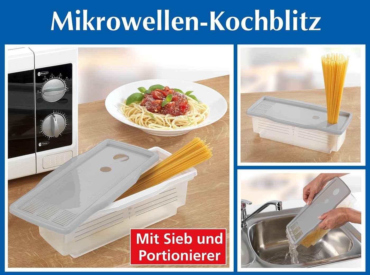 Maximex Mikrowellenbehälter Mikrowellen Kochblitz Maße BxHxT: 29 x 9,5 x 13,5 cm., Kunststoff, (1-tlg) von Maximex