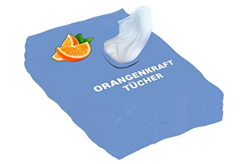 Maximex Orangenkraft-Reinigungstücher 50 Stück - 50 Stück, Polyester, 21.5 x 3.5 x 12 cm, Weiß von Maximex