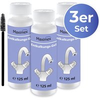 Maximex Reinigungs-Set "Entkalkungsgel mit Bürste" für Armaturen, Duschköpfe, Glaskeramikfelder, je 125 ml, Zitrusduft Maximex Reinigungs-Set "Entkalkungsgel mit Bürste" für Armaturen, Duschköpfe, Glaskeramikfelder, je 125 ml, Zitrusduft von Maximex