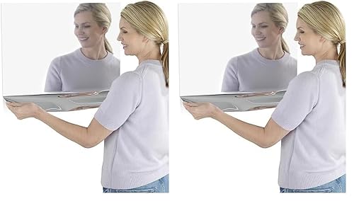 Maximex Spiegel-Folie 50x58 cm, selbstklebend,täuschend echter Spiegelersatz platzsparend auzufkleben (Packung mit 2) von Maximex