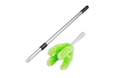 Maximex Teleskop-Staubwedel Spider, Ausziehbarer Staubwedel bis 133 cm mit 4 biegsamen Mikrofaser-Armen & magnetischer Staubanziehung, für alle schwer erreichbaren Stellen von Maximex