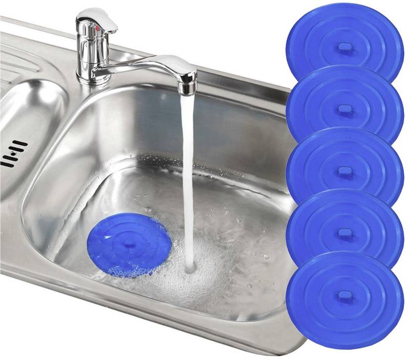 Maximex Waschbeckenstöpsel Universal, Ø 11 cm (Set, 5 St), Abflussstöpsel, Silikon, für Standardwannen, Waschbecken & Spüle von Maximex