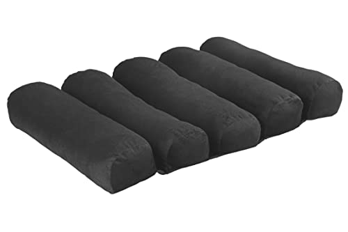 Maximex Multi Rollen-Kissen FLEXI - Komfortables Nacken- und Rückenstützkissen mit flexiblen, positionierbaren Rollen, Polyester, 58 x 9 x 38 cm, Schwarz von Maximex