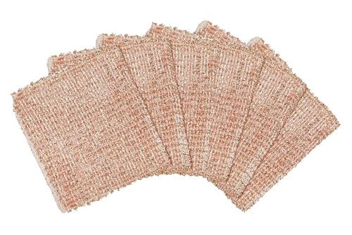 Maximex Kupfertuch Reinigertücher 6er Set aus Polypropylen für Küche & Haushalt mit antibakterieller Wirkung & rostfrei zur Reinigung von Edelstahl Glaskeramik Porzellan 16x0,2x13cm Kupfer Weiß von Maximex