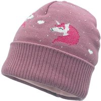 MAXIMO Strickmütze Baumwolle, gefüttert, breiter Umschlag, Motiv von Maximo