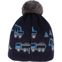 MAXIMO Strickmütze Baumwolle, gefüttert, kontrastfarbener Bommel, Motiv MAXIMO Strickmütze Baumwolle, gefüttert, kontrastfarbener Bommel, Motiv von Maximo