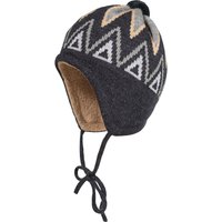 MAXIMO Strickmütze aus Wolle im Norweger-Stil mit Pompon und Teddyfutter von Maximo