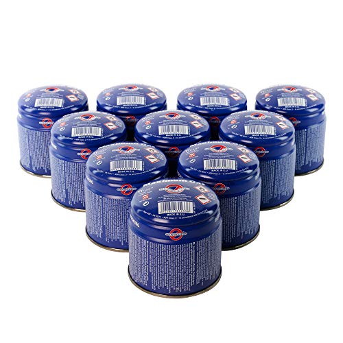 MaXimum 10 x Butan Propan Gas Kartuschen 190g Gas Camping mit internem Leck Begrenzer von MaXimum