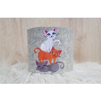 Bestickte Klopapiermanschette, Katzenmotiv von MaxinesEselstall