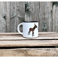 Grosser Keramikbecher Mit Eselmotiv Und Spruch von MaxinesEselstall