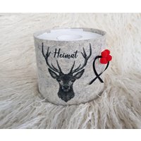 Klopapiermanschette Hirsch Mit Bollenhut von MaxinesEselstall