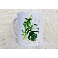 Personalisierte Tasse, Monstera Variegata von MaxinesEselstall