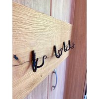 Handgeschmiedeter Doppelhaken Für Schlüssel Oder Ähnliches Aus Schmiedeeisen | Rustikal Antik von MaxisSchmiede