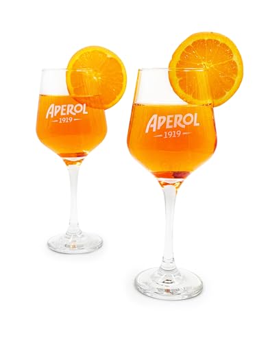 Maxito Aperol Spritz Gläser ∣ 2er Set ∣ Modernes Design ∣ Ideal als Aperol Spritz Geschenk ∣ Trinkgläser Set von Maxito