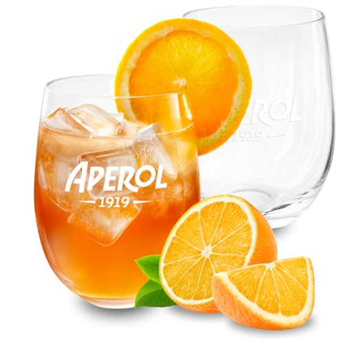 Maxito Aperol Spritz Gläser ∣ 2er Set ∣ Modernes Design für Cocktail Gläser ∣ Ideal als Aperol Spritz Geschenkset ∣ Aperol Geschenk ∣ Trinkgläser Set von Maxito