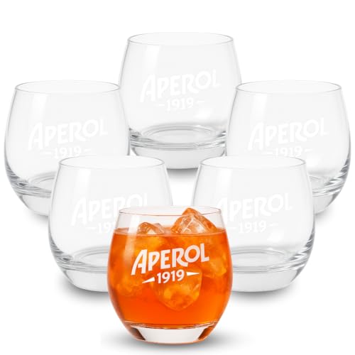Maxito Aperol Spritz Gläser ∣ 6er Set mit 370 ml∣ Modernes Design für Cocktail Glas ∣ Ideal als Aperol Spritz Geschenkset ∣ Aperol Geschenk ∣ Trinkgläser Set von Maxito