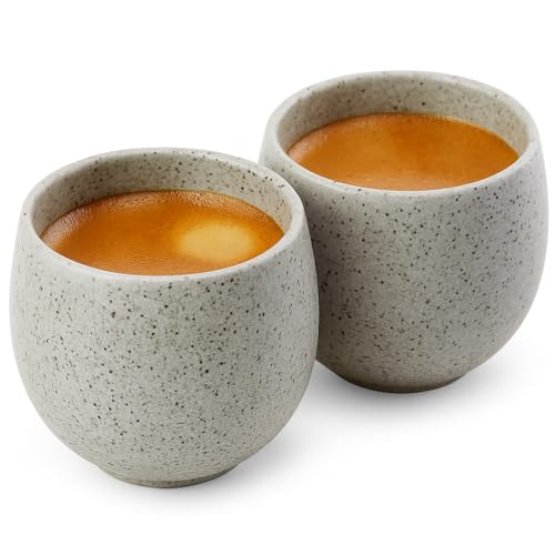 Maxito Espressotassen ∣ 2er Set mit 80 ml ∣ Modernes Design für Espresso aus Keramik ∣ Ideal als Espressotassen Set von Maxito