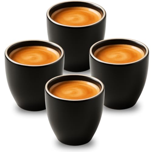 Maxito Espressotassen ∣ 4er Set in 80 ml ∣ Modernes Design für Espresso aus Keramik ∣ Ideal als Espressotassen Set von Maxito
