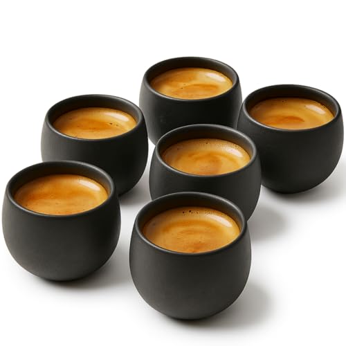 Maxito Espressotassen ∣ 6er Set mit 80 ml ∣ Modernes Design für Espresso aus Keramik ∣ Ideal als Espressotassen Set von Maxito