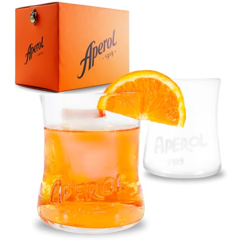 Maxito Original Aperol Spritz Gläser ∣ 2er Set ∣ Modernes Design für Cocktail Gläser ∣ Ideal als Aperol Spritz Geschenkset ∣ Aperol Geschenk ∣ Trinkgläser Set von Maxito