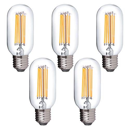 max K O M F O R T 5x E27 LED Leuchtmittel 8W 230V warmweiß 3000K Form T45 Ø45mm Lampen Filament Retro 1055 Lumen 5er Pack DE-Händler von max K O M F O R T