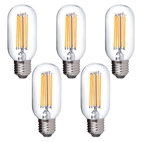 max K O M F O R T 5x E27 LED Leuchtmittel 8W 230V warmweiß 3000K Form T45 Ø45mm Lampen Filament Retro 1055 Lumen 5er Pack DE-Händler von max K O M F O R T