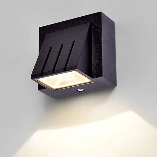 max K O M F O R T MODERNE LED Außenleuchte Außenwandleuchte IP54 schwarz 3W Wandlampe Wandleuchte up&down Außenlampe Lampe 1318B wandaußenleuchte von max K O M F O R T