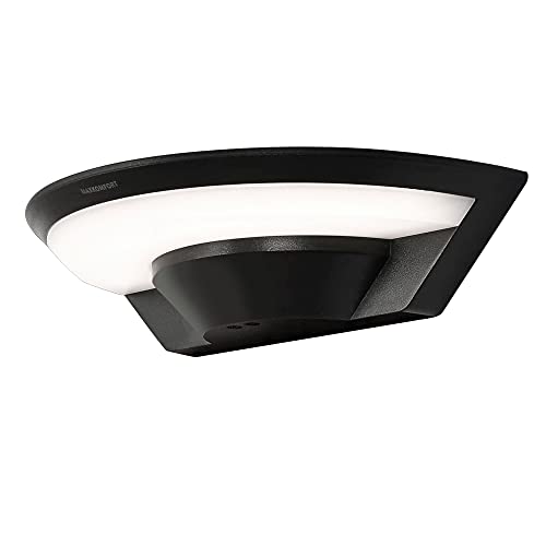 Maxkomfort LED Aussenleuchte halb rund Wand-leuchte Wandlampe Flurleuchte Fluter 10W schwarz modern IP54 SETA von Maxkomfort