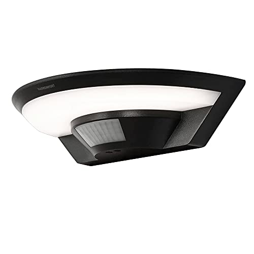 Maxkomfort LED Aussenleuchte mit Bewegungsmelder Wand-leuchte Wandlampe Flurleuchte Fluter 10W schwarz modern IP54 SETA von Maxkomfort