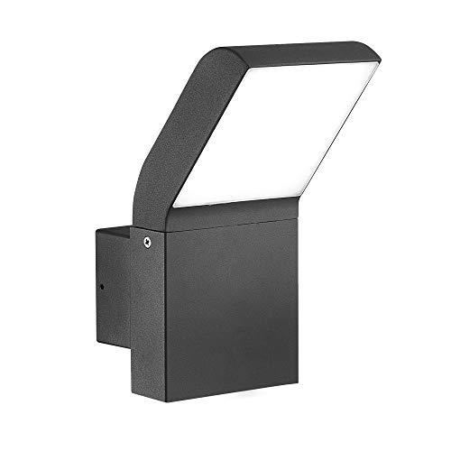 max K O M F O R T LED Außenleuchte schwarz Außenlampe Wandleuchte Standleuchte Aluminium Wegeleuchte 1504A Wandleuchte ohne Bewegungsmelder von max K O M F O R T