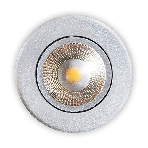 LED Einbaustrahler Grau Schwenkbar Inkl. 5W LED fest verbaut 230V Deckenstrahler Einbauleuchte Deckeneinbaustrahler Einbauspot Spot Einbaustrahler Deckeneinbauleuchte Deckenspot 6er Set Warmweiss 33 von Maxkomfort