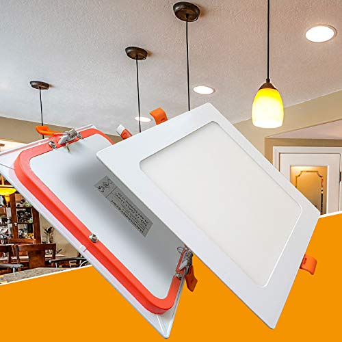 max K O M F O R T LED Panel 12W eckig ultraslim warmweiß 3000K – Einbaustrahler Spot Deckenleuchte – stilvolle Lichtlösung für Wohn- & Geschäftsräume von max K O M F O R T