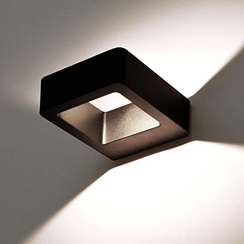 max K O M F O R T MODERNE LED Außenleuchte Außenwandleuchte IP54 schwarz 6W Wandlampe Wandleuchte up&down Außenlampe Lampe 1305A wandaußenleuchte von max K O M F O R T