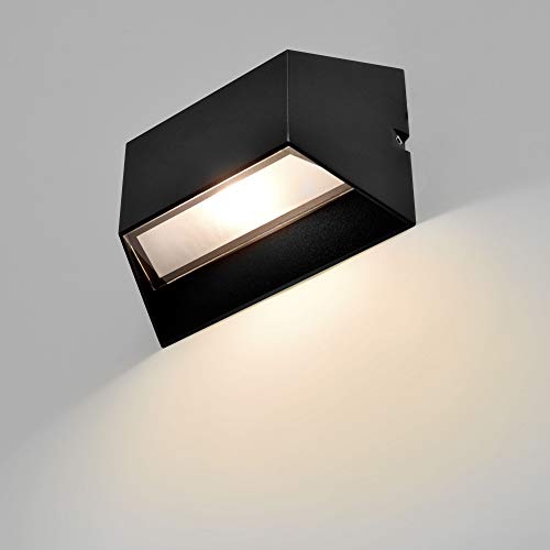 max K O M F O R T MODERNE LED Außenleuchte Außenwandleuchte IP54 schwarz 6W Wandlampe Wandleuchte up&down Außenlampe Lampe 1307B wandaußenleuchte von max K O M F O R T