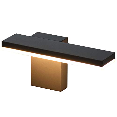 max K O M F O R T MODERNE LED Außenwandleuchte Wandleuchte 10W warmweiß schwarz Wandlampe Wandleuchte Außenlampe Lampe 17503 von max K O M F O R T