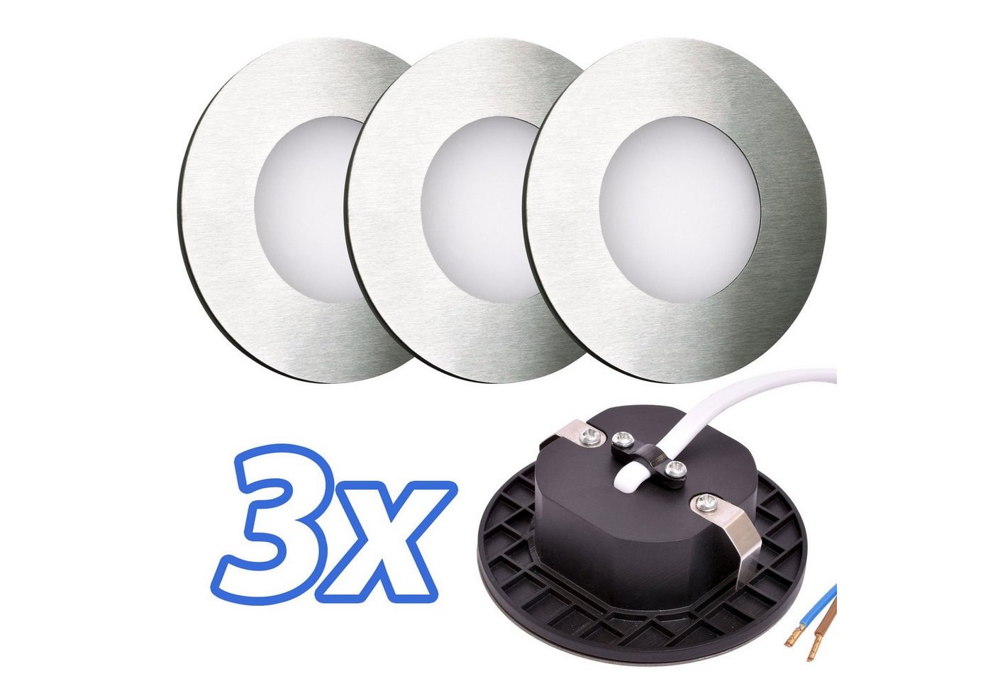 Maxkomfort LED Wandstrahler 6103, LED fest integriert, Warmweiß, 3000K, LED, Einbauleuchte, Wandeinbauleuchte, Wandleuchte, Treppenbeleuchtung, Stufenlicht, Einbauspots, Strahler, Lampe, Wandbeleuchtung, Nachtlicht, Stufenbeleuchtung von Maxkomfort